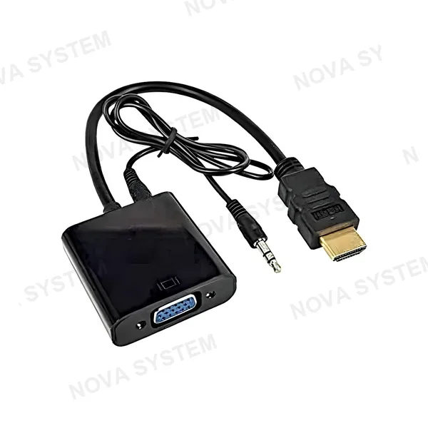 HDMI TO VGA+AUDIO Adaptador HDMI a VGA con Audio 21cm