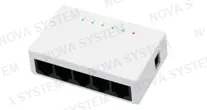 JK-D2313 Conmutador Mini 5 Puertos 100 Mbps con Carcasa Plástica