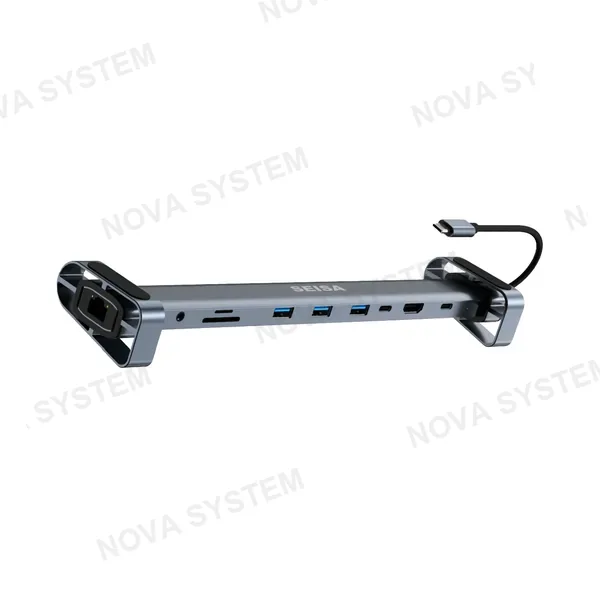 BYL-2212 Adaptador Tipo C a PD-USB-HDMI-RJ45-SD-TF-Audio