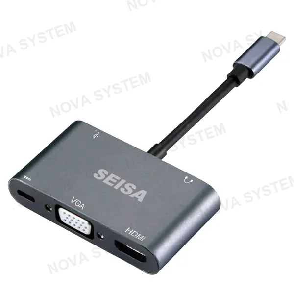 BYL-2002 Adaptador Tipo C a USB-PD-VGA-HDMI-Audio