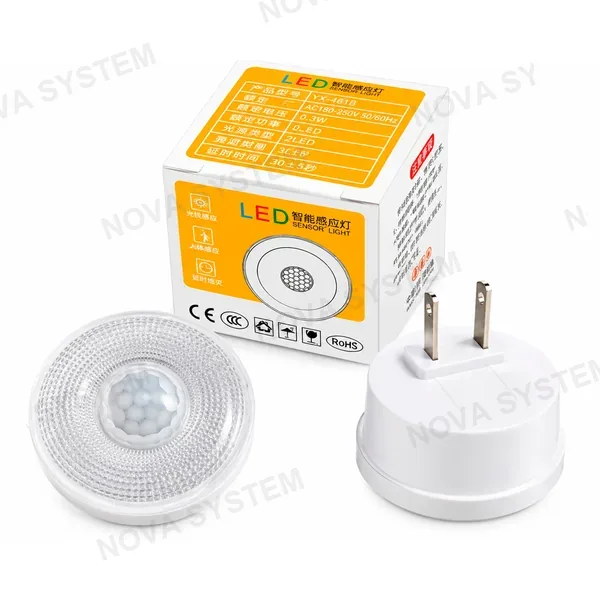 YX-461B Luz Nocturna Led Con Sensor De Movimiento, 3000k, 220 V