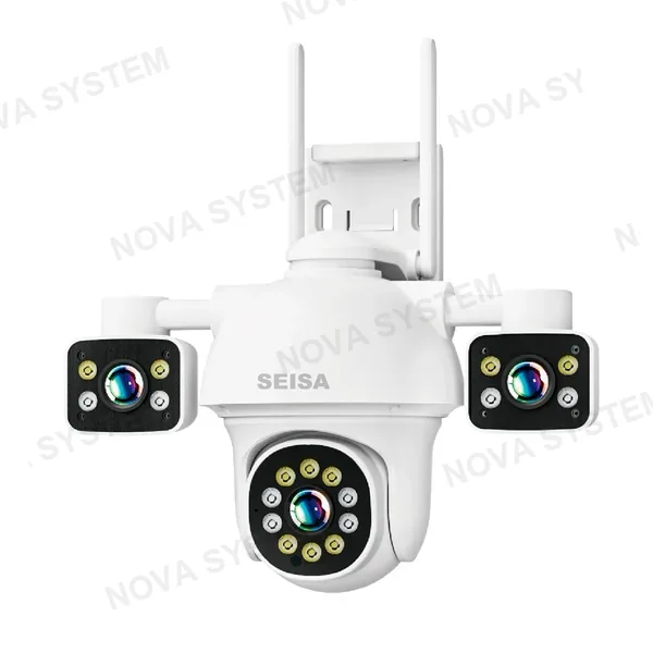 IPC-TC239 Cámara De Vigilancia Ip Exterior De Triple Lente, Wi-fi 2.4/5.0 Ghz, Con Puerto Ethernet
