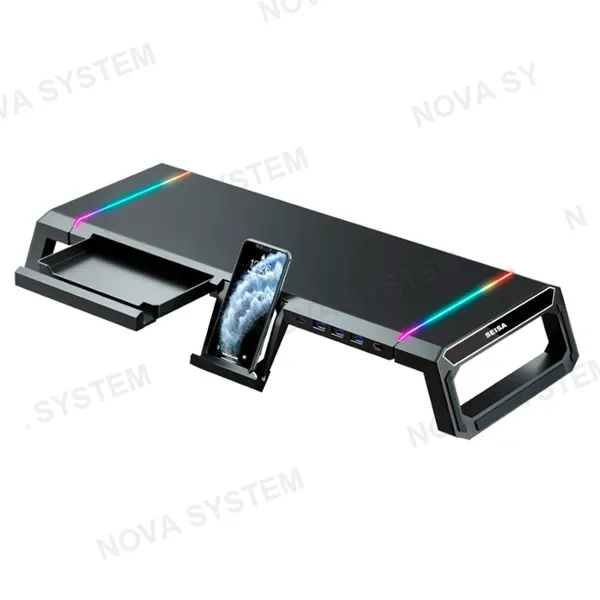 DN-H641 Cooler Para Notbook Con 2 Hub Y Luces+ Soporte De Celular