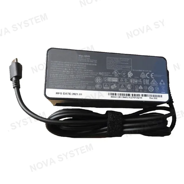 CARGADOR PARA LENOVO 5V 2A / 12V 3A / 15V 3A / 20V 2A / 20V 3.25A 65W TIPO C