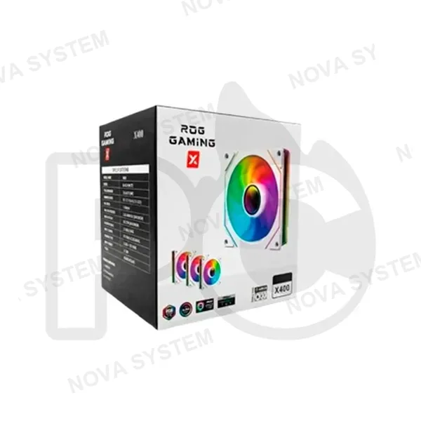 KIT FANS ARGB ROG GAMING X INFINITY X400 WHITE 120MM X4
