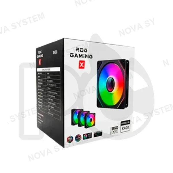 KIT FANS ARGB ROG GAMING X INFINITY X400 BLACK 120MM X4