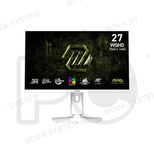 MONITOR GAMER MSI MAG 274QRFW-X32 27’ 2K QHD 320HZ 0.5MS HDMI DP WHITE