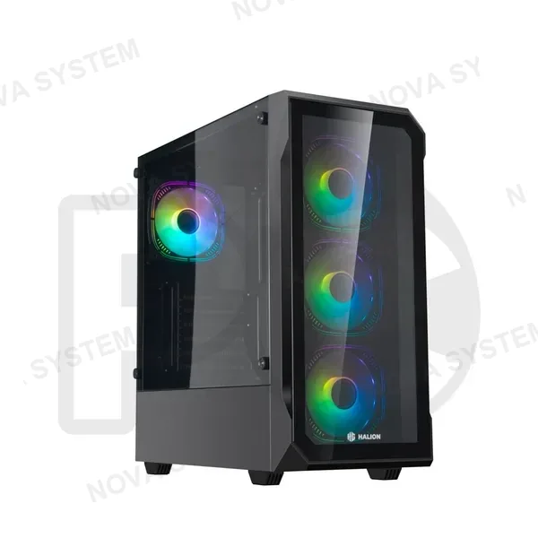 CASE GAMER HALION INFINITY 415 VIDRIO + FILTRO 600W 4 FANS ARGB