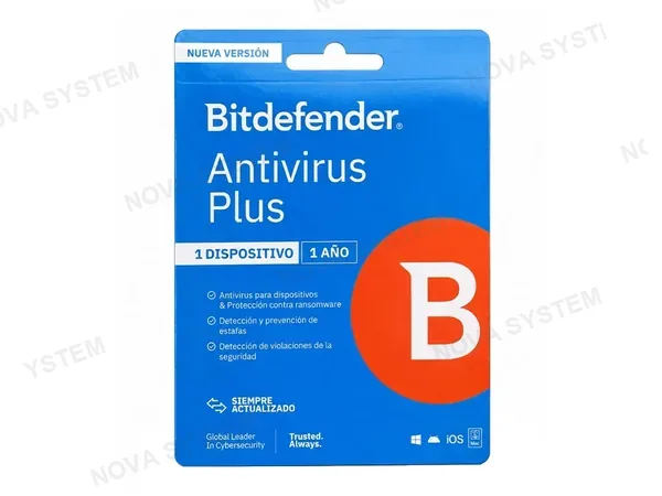ANTIVIRUS BITDEFENDER ANTIVIRUS PLUS ( B11010061 ) 1PC 12 MESES (BLISTER)