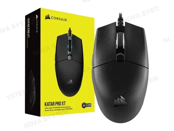 MOUSE CORSAIR KATAR PRO XT (CH-930C111-NA) 18.000 DPI, 6 BOTONES PROGRAMABLES, RGB, NEGRO