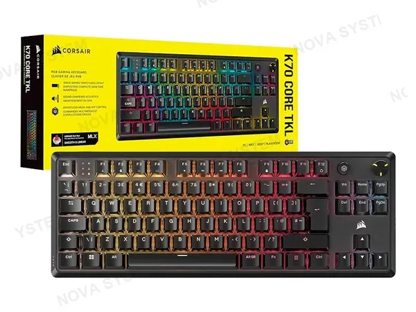 TECLADO GAMER MECANICO CORSAIR K70 CORE TKL ( CH-914901E-NA ) GAMING | INALAMBRICO | SWITCH RED CHERRY MLX | RGB