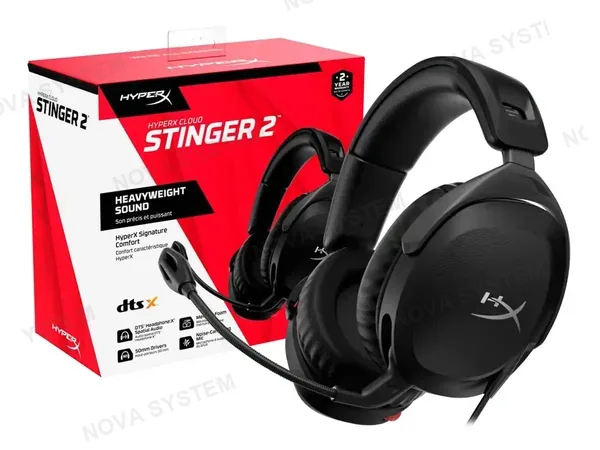 AURICULAR HYPERX CLOUD STINGER 2 GAM HS (75X29AA) MICROFONO INCORPORADO, NEGRO