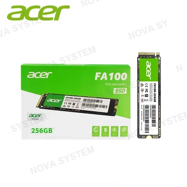 SSD 256GB ACER FA100 NVMe 1.4 M.2 2280 PCIe GEN 3.0x4 (PN:FA100-256GB) COMPUTERSHOP