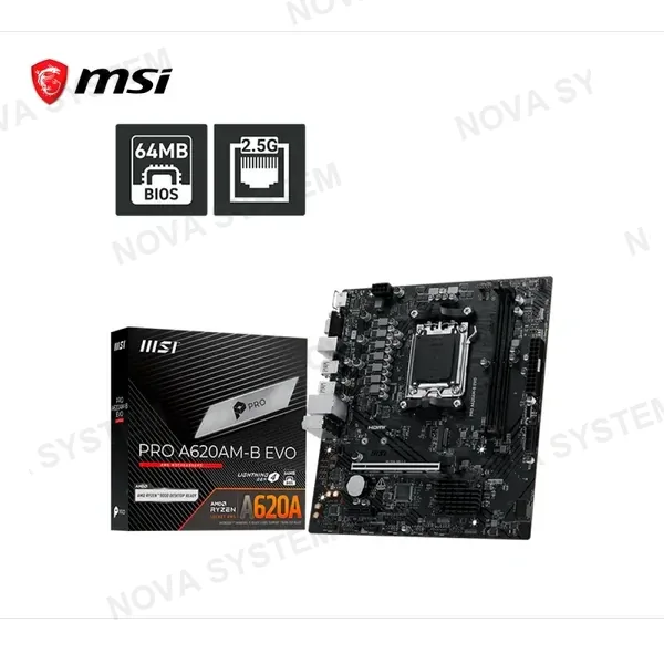 PLACA MADRE MSI PRO A620AM-B EVO AMD AM5 DDR5