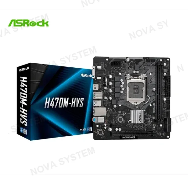 PLACA MADRE ASROCK H470M-HVS INTEL LGA1200 DDR4 SATA (PN: 90-MXBG60-A0UAYAZ)