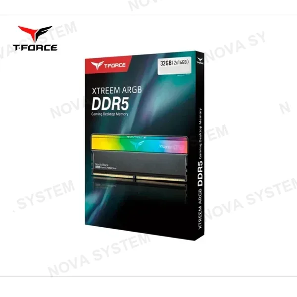 KIT DE MEMORIA RAM T-FORCE XTREEM ARGB BLACK 32GB (2X16GB) 7600MHZ DDR5 CL36