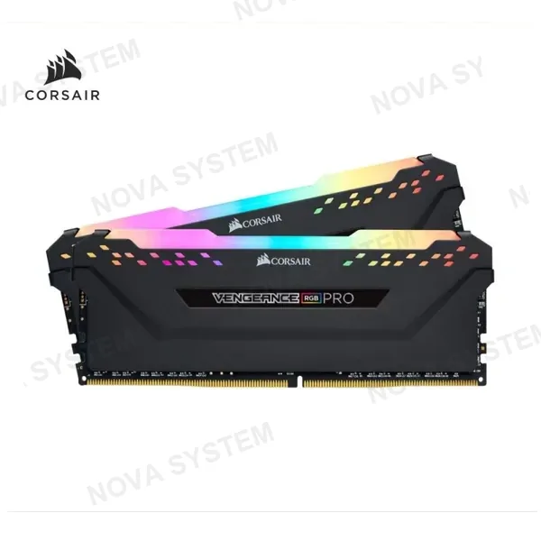 KIT DE MEMORIA RAM CORSAIR VENGEANCE RGB PRO BLACK 32GB(2X16GB) 3600MHZ DDR4 CL18