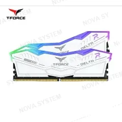MEMORIA RAM T-FORCE DELTA RGB WHITE 32GB(2X16GB) 6000MHZ DDR5 CL38 (FF4D532G6000HC38ADC01)