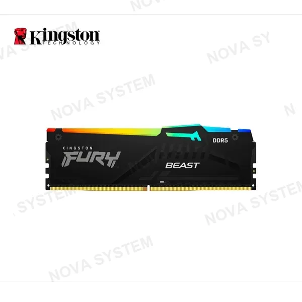 MEMORIA RAM KINGSTON FURY BEAST, 16GB DDR5-6400, DIMM PC5- CL32, RGB