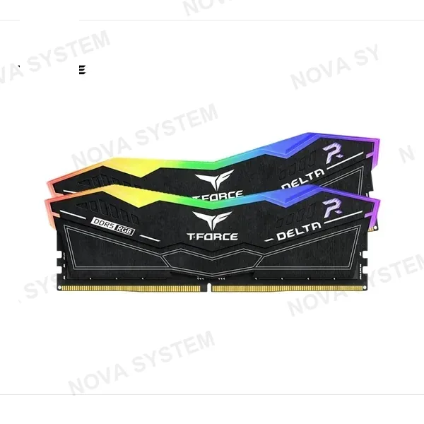 KIT DE MEMORIA RAM T-FORCE DELTA RGB BLACK 32GB (2X16GB) 7600MHZ DDR5 CL36