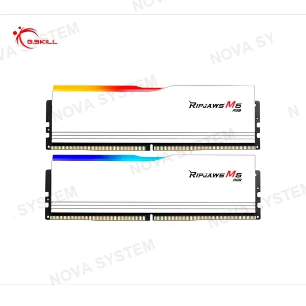 MEMORIA RAM G.SKILL RIPJAWS M5 RGB WHITE INTEL XMP 3.0 32GB(16GBx2) 6400MHZ DDR5 CL36