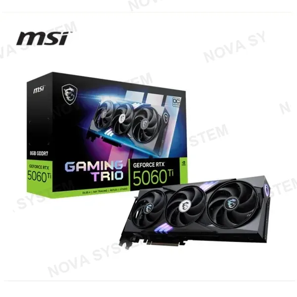 TARJETA DE VIDEO MSI GEFORCE RTX 5060TI GAMING TRIO OC 8GB GDDR7