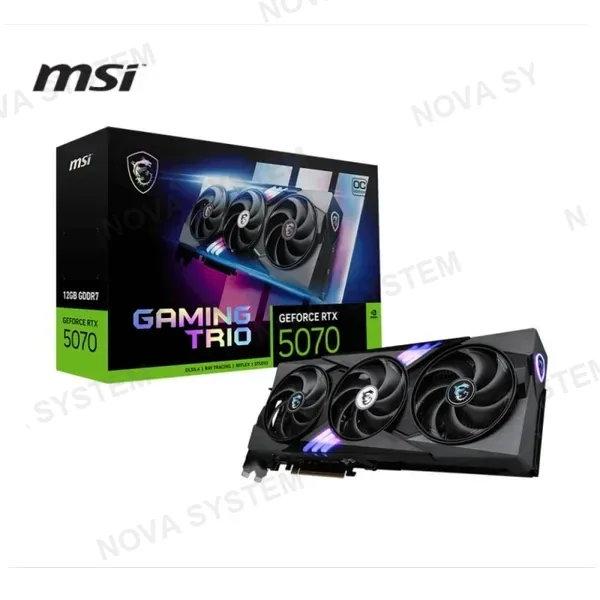 TARJETA DE VIDEO MSI GEFORCE RTX 5070 GAMING TRIO OC 12GB 3X FANS GDRR7