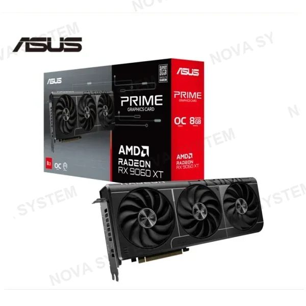 TARJETA DE VIDEO ASUS AMD RADEON RX 9060 XT PRIME OC 8GB 3X FANS GDDR6 GPU TWEAK III