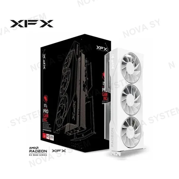TARJETA DE VIDEO XFX SWIFT CLASS AMD RADEON RX 9060 XT WHITE 16GB PRO GAMING OC TRIPLE FAN GDDR6