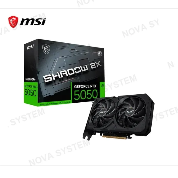 TARJETA DE VIDEO MSI GEFORCE RTX 5050 SHADOW 2X OC 8GB 2X FANS GDDR6