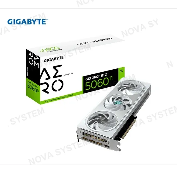 TARJETA DE VIDEO GIGABYTE GEFORCE RTX 5060 TI AERO OC 8G 8GB 3X FANS GDDR7