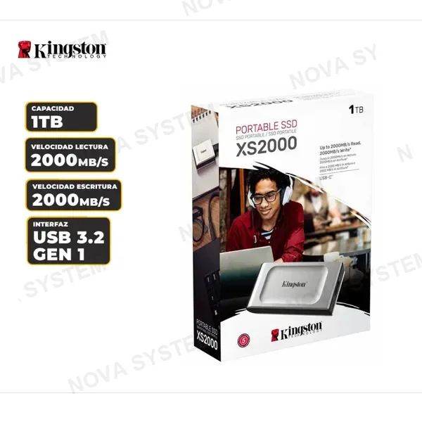 ALMACENAMIENTO SSD EXTERNO KINGSTON XS2000 1TB / USB 3.2 / GEN2 / TIPO-C