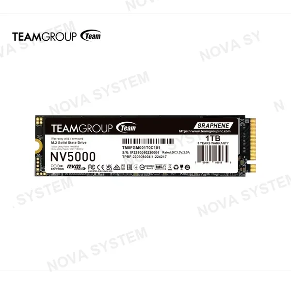 UNIDAD DE ESTADO SOLIDO TEAMGROUP NV5000 1TB M.2 PCIE4.0 X 4 NVM EXPRESS 3D NAND