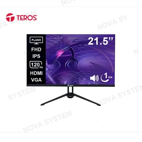 MONITOR TEROS TE-2133S BLACK 21.5" FHD IPS 120HZ 1MS PLANO C/N PARLANTES INTEGRADOS (MODEL: TE-2133S)