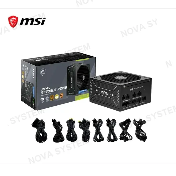 FUENTE DE PODER MSI MAG A750GLS PCIE5 750W 80 PLUS GOLD CYBENETICS GOLD ATX 3.1 PCIE 5.1 FULL MODULAR (PN: 306-7ZPHX23-HD8)