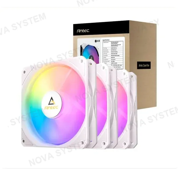 KIT FAN ANTEC P12 PWM WHITE ARGB 120MM X 3 (FB23CA1225MAW)