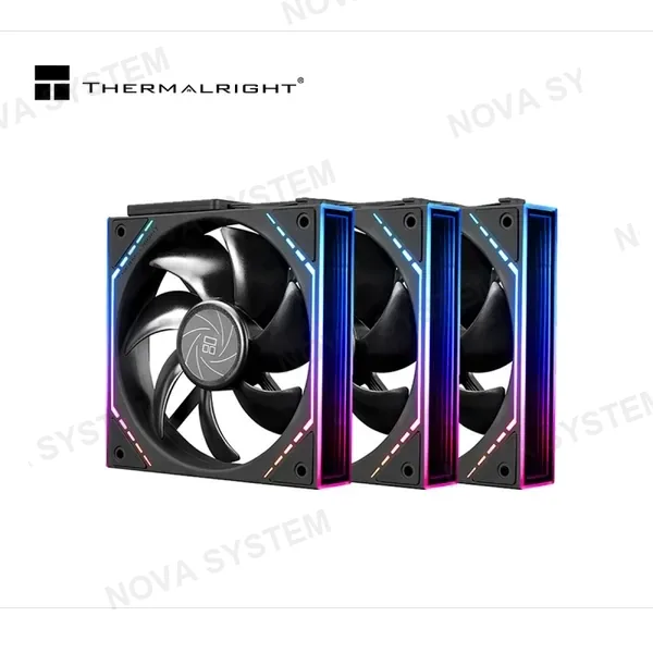 KIT DE FANES THERMALRIGHT TL-M12Q X3 BLACK 120MM INFINITY MIRROR ARGB EASY CONNECT FAN