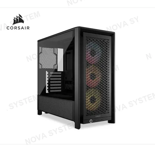 CASE CORSAIR FRAME SERIES 4000D RS ARGB BLACK 3X FANS V/TEMPLADO SIN FUENTE PANEL AIRFLOW MESH MID TOWER