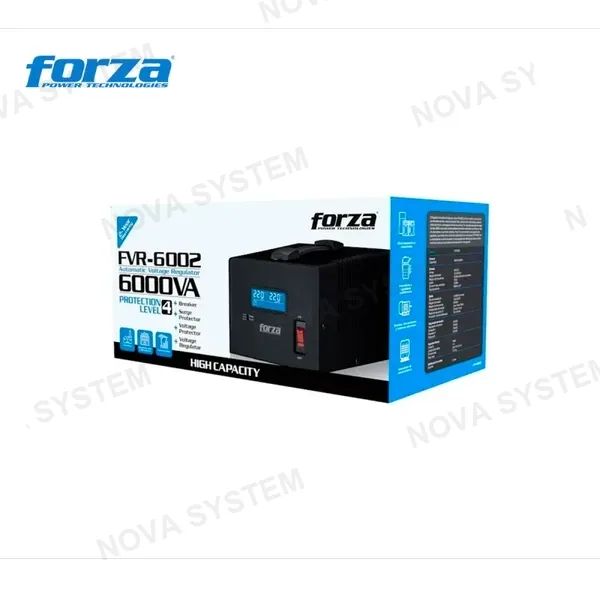 ESTABILIZADOR FORZA 6000VA /3000W FVR-6002 3 TOMAS