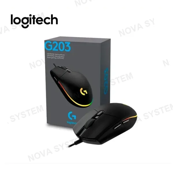 MOUSE LOGITECH G203 BLACK LIGHTSYNC RGB