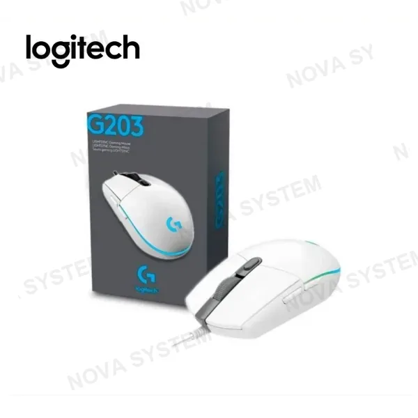 MOUSE GAMING LOGITECH G203 LIGHTSYNC RGB WHITE