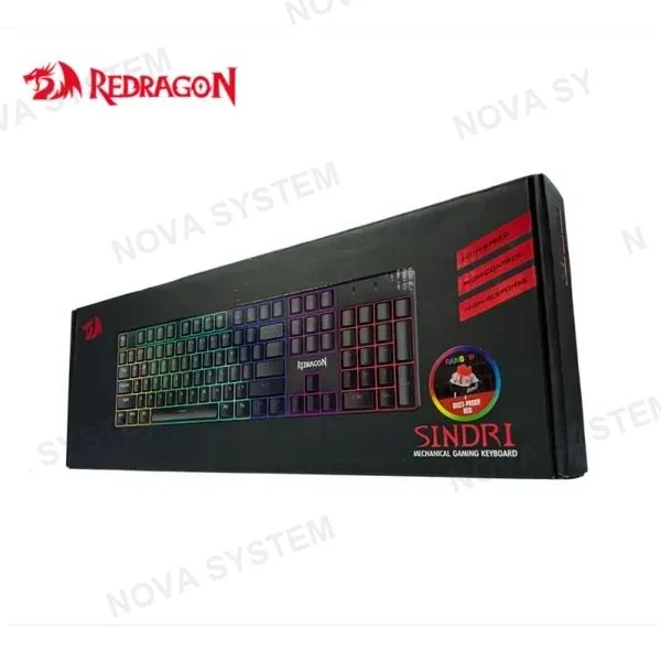 K671 TECLADO REDRAGON SINDRI BLACK ENGLISH RED SWITCH