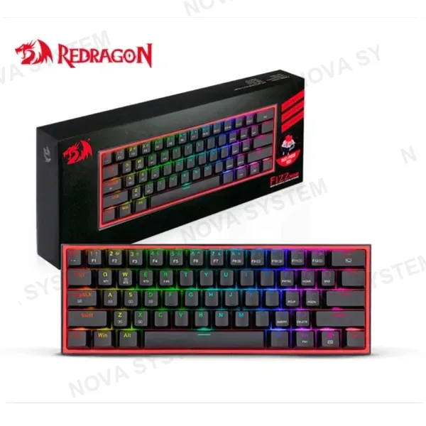 K616-RGB TECLADO REDRAGON FIZZ PRO BLACK WIRELESS RED SWITCH