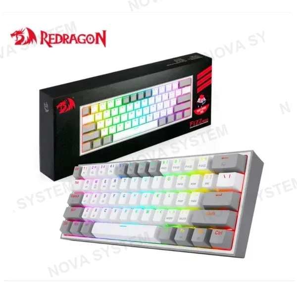 Teclado Redragon FIZZ PRO Wireless, Spanish K616- RGB-WG WHITE/GREY RDK616'RGB