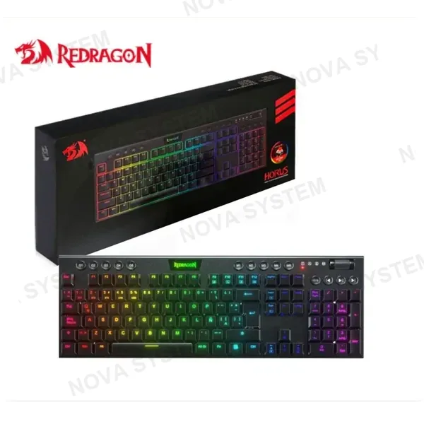 K619-RGB TECLADO REDRAGON HORUS FS BLACK RED SWITCH