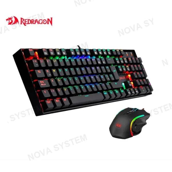 K552RGB-BA SP COMBO REDRAGON 2 EN 1TECLADO KUMARA + MOUSE GRIFFIN SPANISH BLACK