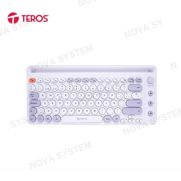 TECLADO INALAMBRICO TEROS TE-4070S WHITE DUAL RECARGABLE