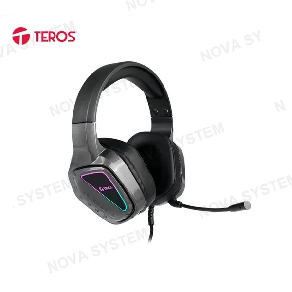 AUDIFONO GAMER TEROS TE-8171N RBG BLACK C/N MICROFONO CONEXION USB