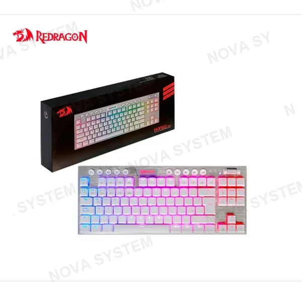 TECLADO REDRAGON HORUS TKL WHITE WIRELESS