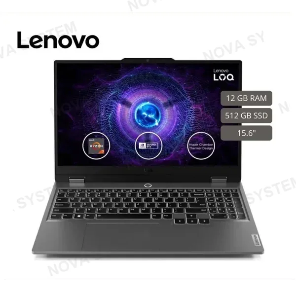 LAPTOP LENOVO LOQ 15ARP9 AMD RYZEN 7 7435HS 12GB 512GB SSD RTX 4050 15.6" FHD 4CELL WIND 11 HOME SL LUNA GREY